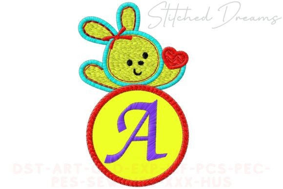 Bunny Applique Letter a